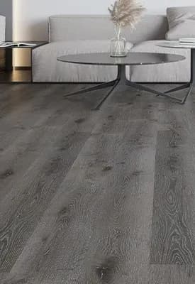 Hybrid flooring in a family living area