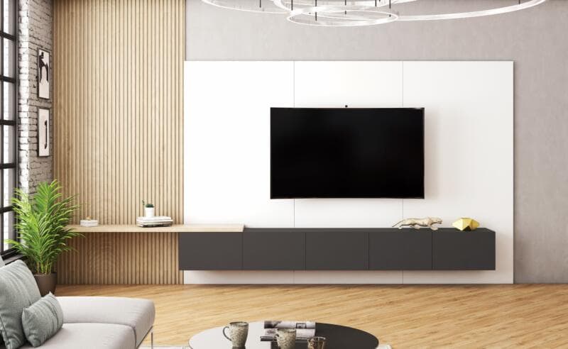 Natural oak indoor wall cladding